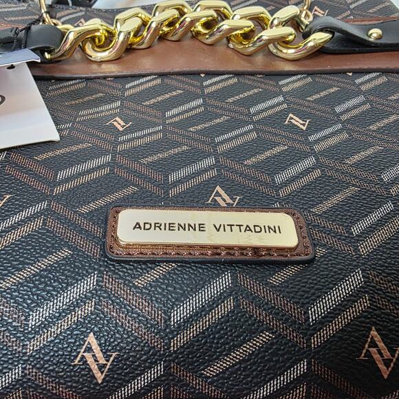 NWT Adrienne Vittadini Signature Collection Strike Satchel - $210 MSRP - Picture 3 of 9